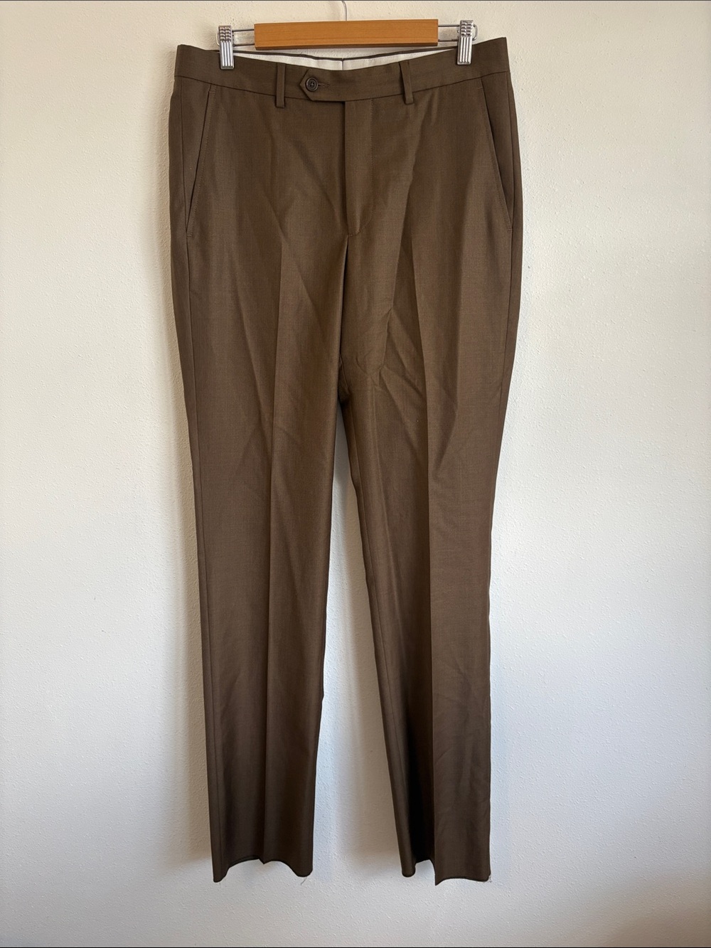 Santorelli Pants -Loro Piana Wool Roma Trousers - Size 33 Brown